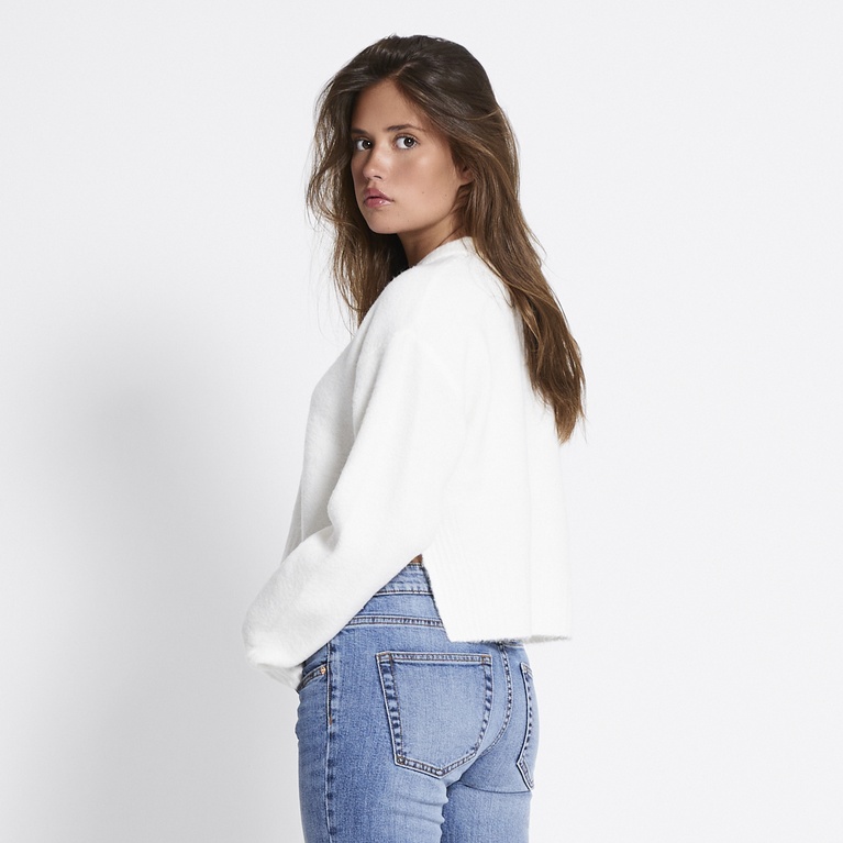 Short knit cardigan "Gemma" Ivory